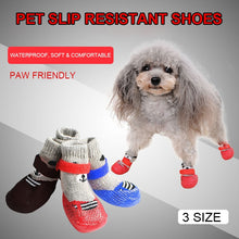 Load image into Gallery viewer, 4 Pcs/Set Pet Dog Nonslip Shoes Socks Comfortable Puppy Waterproof Cotton Rubber Reinforcement Drop Shipping